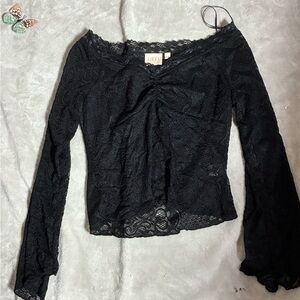 Clio Black Lace Blouse